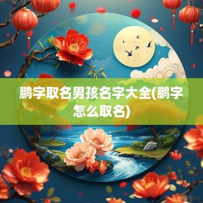 鹏字取名男孩名字大全(鹏字怎么取名)
