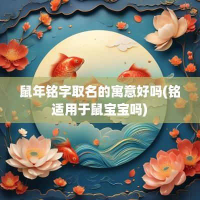 蛇年铭字取名的寓意好吗(铭适用于鼠宝宝吗)