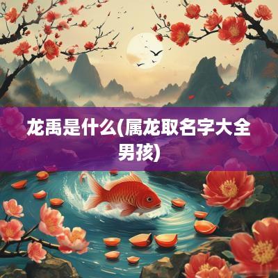 龙禹是什么(属龙取名字大全男孩)
