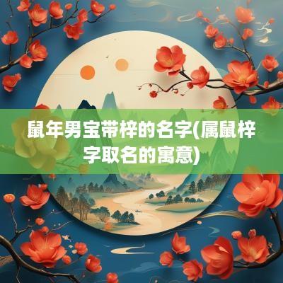 蛇年男宝带梓的名字(属鼠梓字取名的寓意)