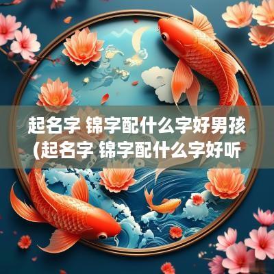 起名字 锦字配什么字好男孩(起名字 锦字配什么字好听)