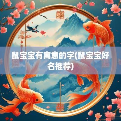 鼠宝宝有寓意的字(鼠宝宝好名推荐)