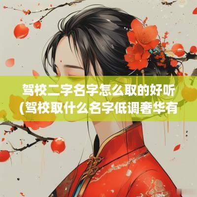 驾校二字名字怎么取的好听(驾校取什么名字低调奢华有内涵)