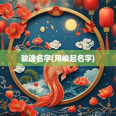骏逸名字(用峻起名字)