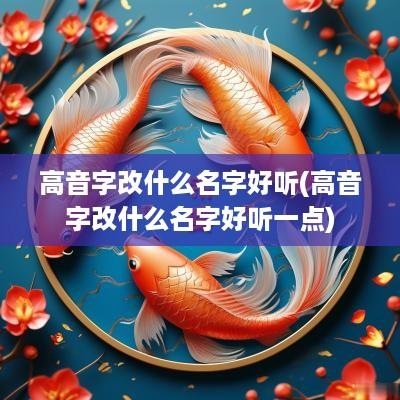 高音字改什么名字好听(高音字改什么名字好听一点)