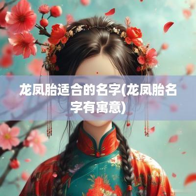 龙凤胎适合的名字(龙凤胎名字有寓意)