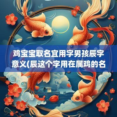 鸡宝宝取名宜用字男孩辰字意义(辰这个字用在属鸡的名字里好吗)