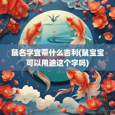 鼠名字宜带什么吉利(鼠宝宝可以用迪这个字吗)