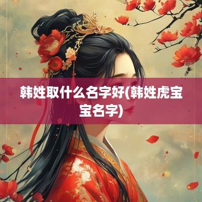 韩姓取什么名字好(韩姓虎宝宝名字)