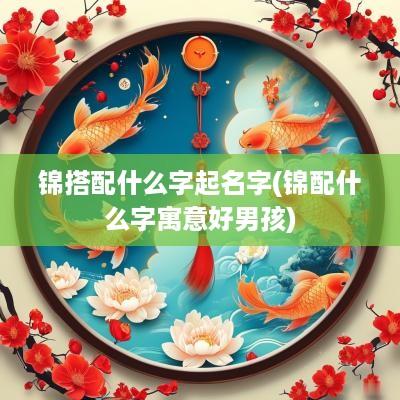 锦搭配什么字起名字(锦配什么字寓意好男孩)