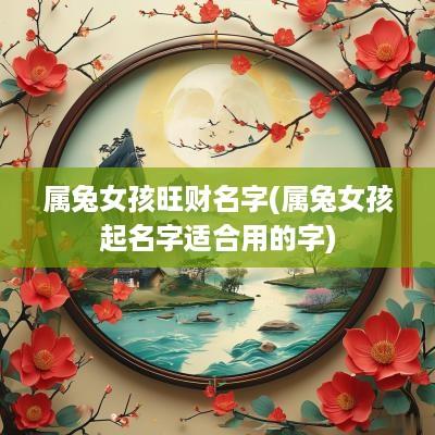 属兔女孩旺财名字(属兔女孩起名字适合用的字)