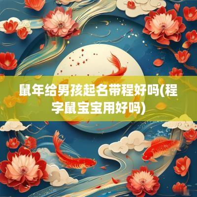 蛇年给男孩起名带程好吗(程字鼠宝宝用好吗)