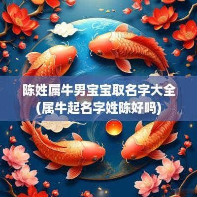 陈姓属牛男宝宝取名字大全(属牛起名字姓陈好吗)