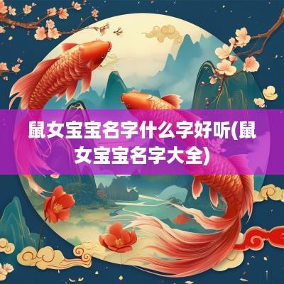 鼠女宝宝名字什么字好听(鼠女宝宝名字大全)