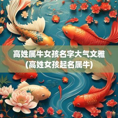 高姓属牛女孩名字大气文雅(高姓女孩起名属牛)