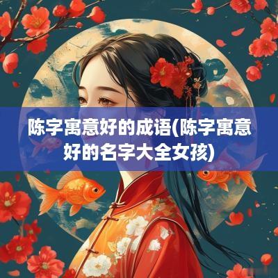 陈字寓意好的成语(陈字寓意好的名字大全女孩)