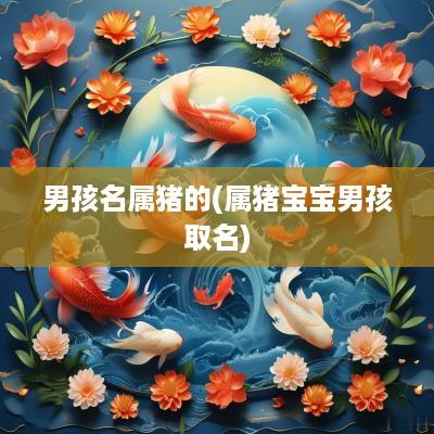 男孩名属猪的(属猪宝宝男孩取名)
