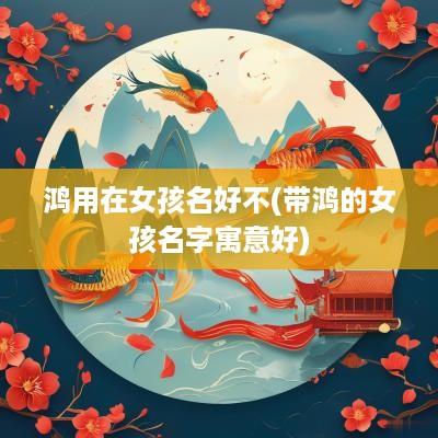 鸿用在女孩名好不(带鸿的女孩名字寓意好)