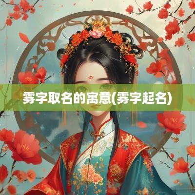 雾字取名的寓意(雾字起名)