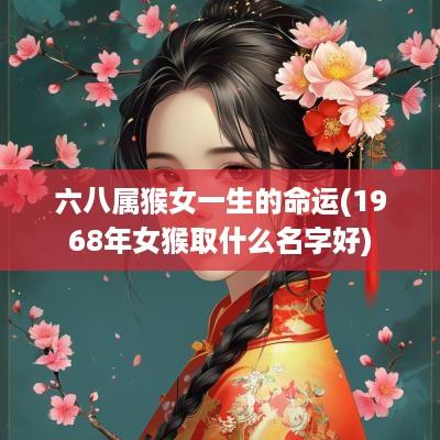 六八属猴女一生的命运(1968年女猴取什么名字好)