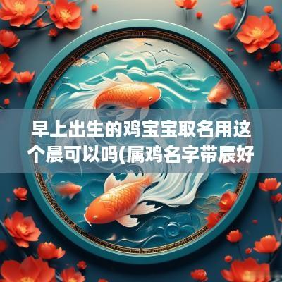 早上出生的鸡宝宝取名用这个晨可以吗(属鸡名字带辰好吗)