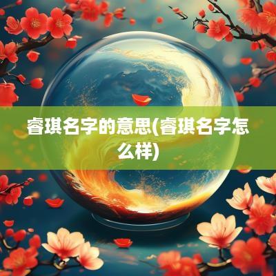 睿琪名字的意思(睿琪名字怎么样)