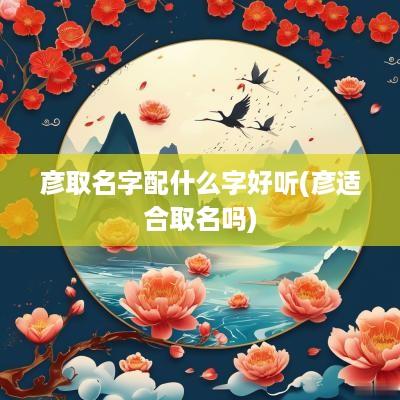 彦取名字配什么字好听(彦适合取名吗)
