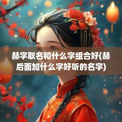 赫字取名和什么字组合好(赫后面加什么字好听的名字)