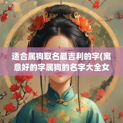 适合属狗取名最吉利的字(寓意好的字属狗的名字大全女)
