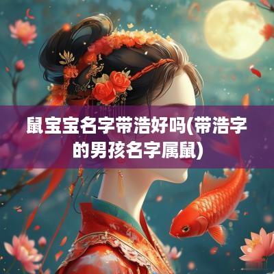 鼠宝宝名字带浩好吗(带浩字的男孩名字属鼠)
