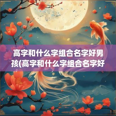 高字和什么字组合名字好男孩(高字和什么字组合名字好听)