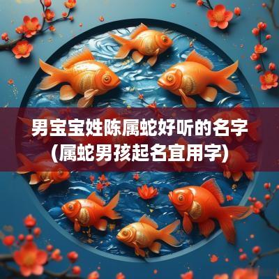 男宝宝姓陈属蛇好听的名字(属蛇男孩起名宜用字)