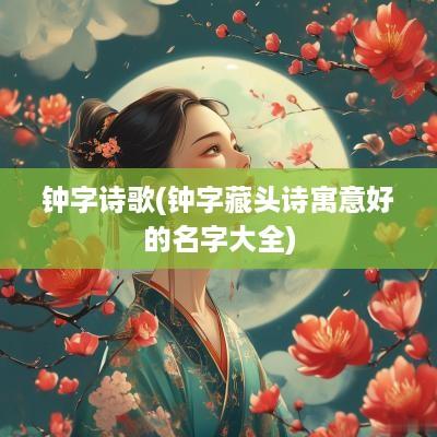 钟字诗歌(钟字藏头诗寓意好的名字大全)