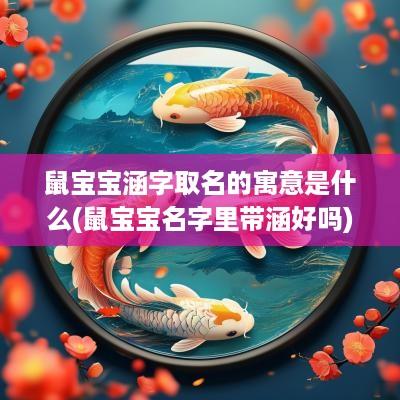 鼠宝宝涵字取名的寓意是什么(鼠宝宝名字里带涵好吗)