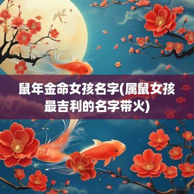 蛇年金命女孩名字(属鼠女孩最吉利的名字带火)