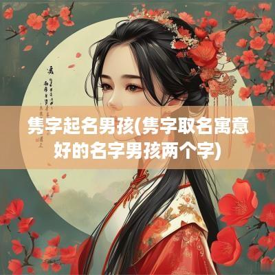 隽字起名男孩(隽字取名寓意好的名字男孩两个字)