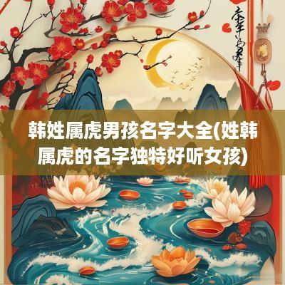 韩姓属虎男孩名字大全(姓韩属虎的名字独特好听女孩)