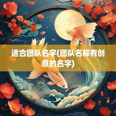 适合团队名字(团队名称有创意的名字)