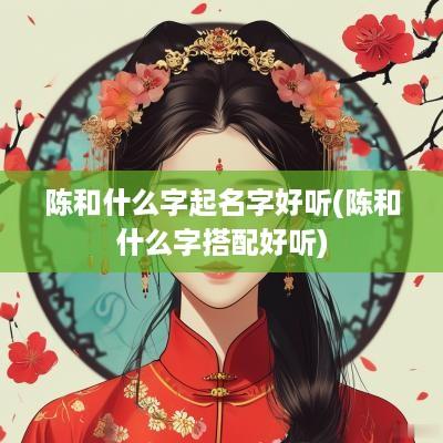 陈和什么字起名字好听(陈和什么字搭配好听)