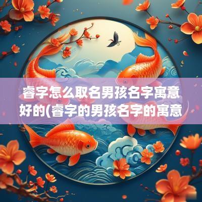 睿字怎么取名男孩名字寓意好的(睿字的男孩名字的寓意)