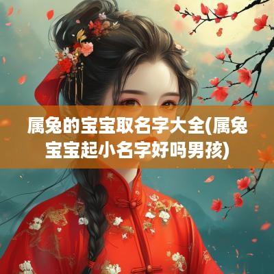 属兔的宝宝取名字大全(属兔宝宝起小名字好吗男孩)