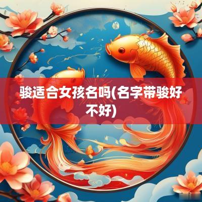 骏适合女孩名吗(名字带骏好不好)
