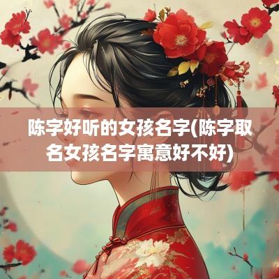 陈字好听的女孩名字(陈字取名女孩名字寓意好不好)