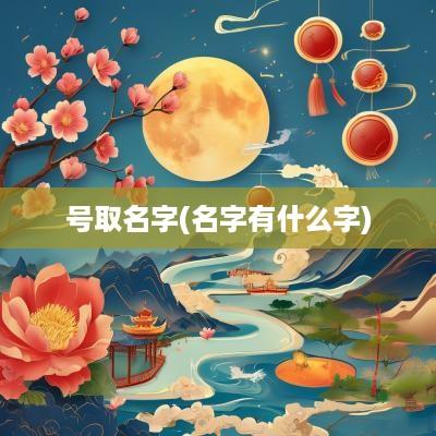 号取名字(名字有什么字)