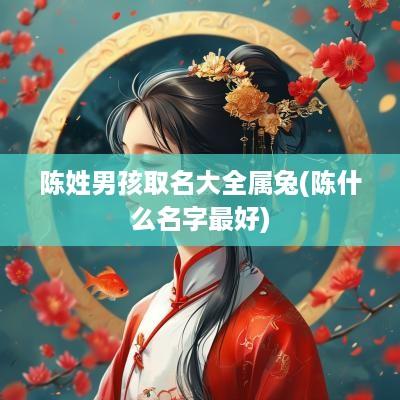 陈姓男孩取名大全属兔(陈什么名字最好)