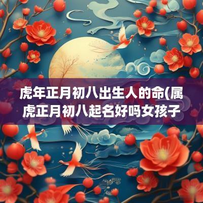 蛇年正月初八出生人的命(属虎正月初八起名好吗女孩子)