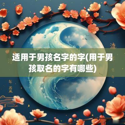 适用于男孩名字的字(用于男孩取名的字有哪些)