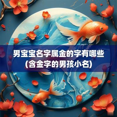 男宝宝名字属金的字有哪些(含金字的男孩小名)