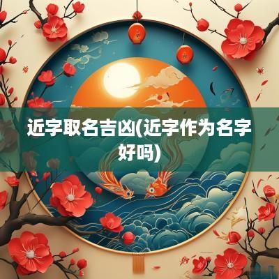 近字取名吉凶(近字作为名字好吗)