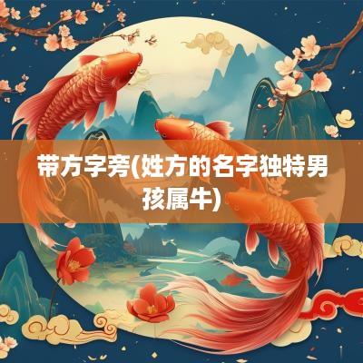 带方字旁(姓方的名字独特男孩属牛)